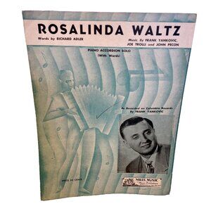 Rosalina Waltz Accordion Sheet Music Yankovic Trolli Pecon 1949 Mills Music